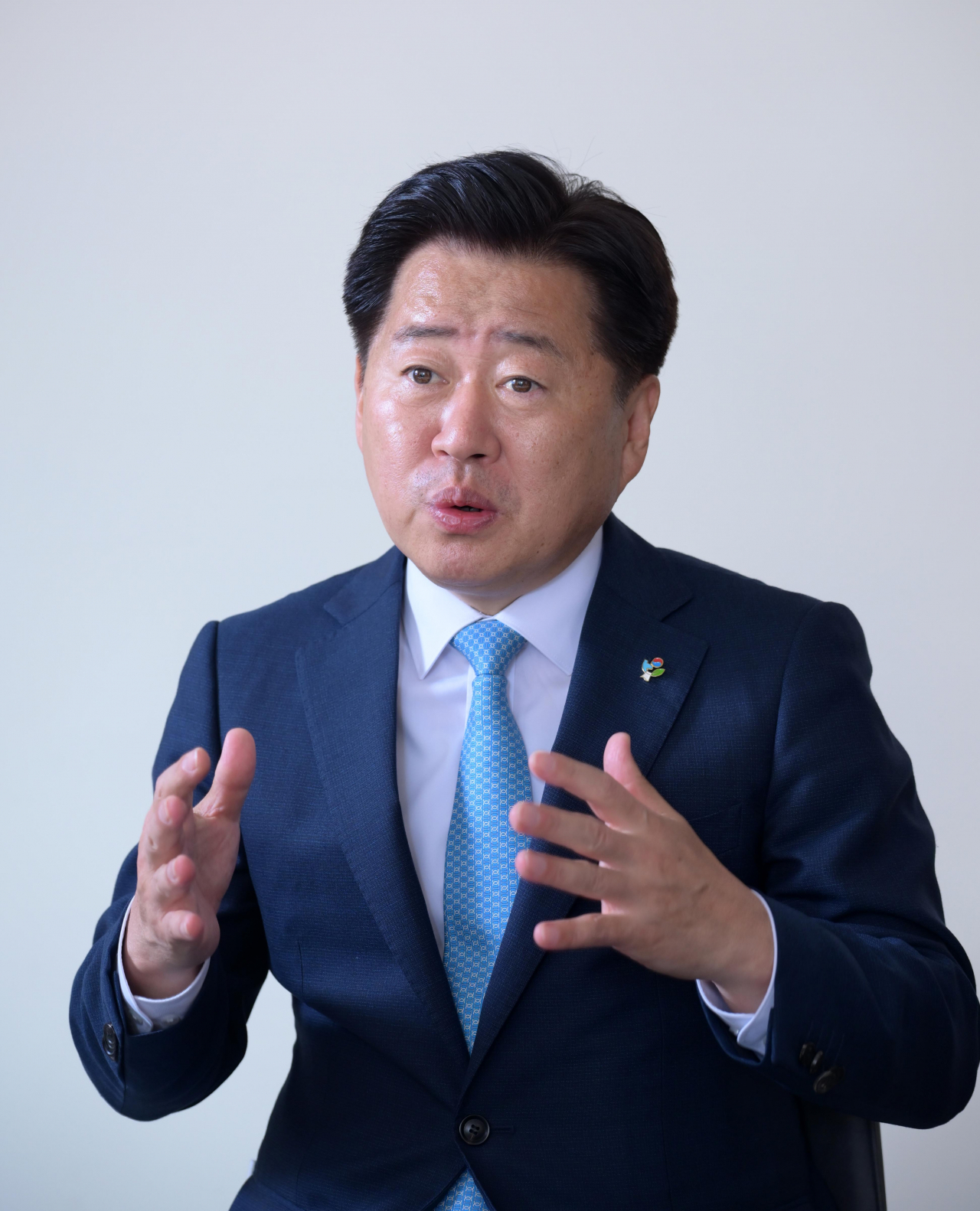 오영훈 제주지사가 11일 오후 서울 여의도 한 카페에서 헤럴드경제-코리아헤럴드와 공동 인터뷰를 하고 있다. 이상섭 기자