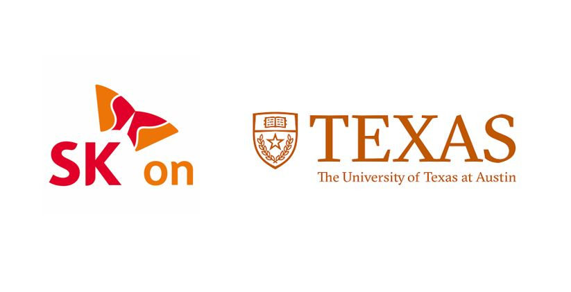 SK온 CI, UT Austin 로고. [SK온 제공]