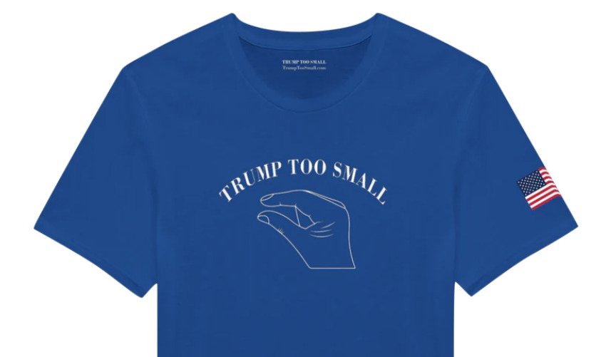 미국에서 판매 중인 '트럼프는 너무작아' 티셔츠 [trumptoosmall]