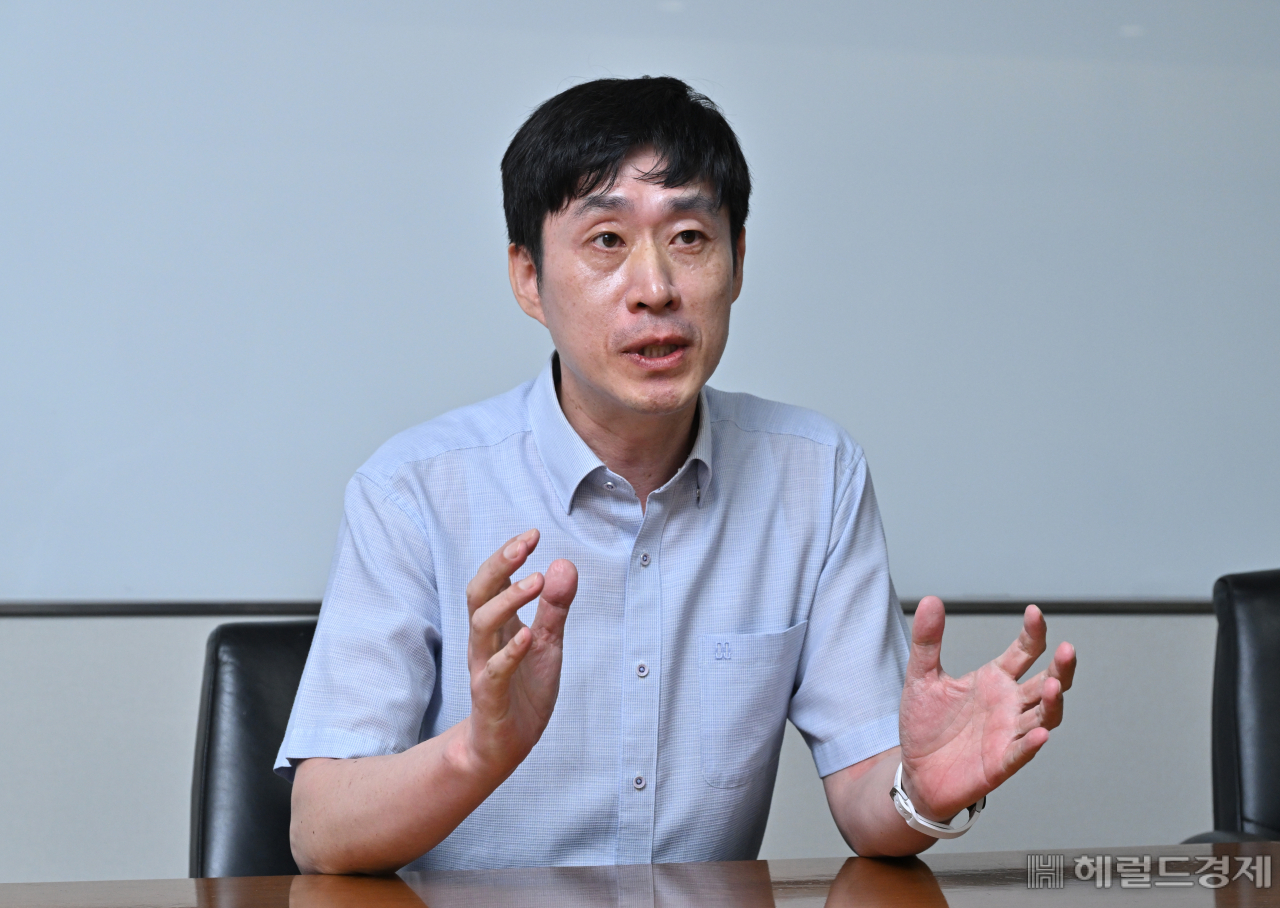 한화오션 특수선기본설계팀 최동일 설계위원이 14일 오후 서울 중구 한화오션 서울사무소에서 헤럴드경제와 인터뷰를 하고 있다. 임세준 기자