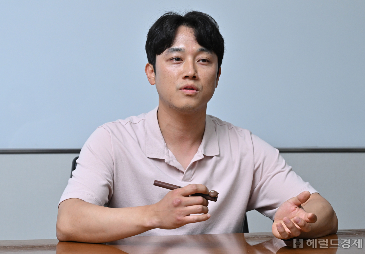 한화오션 특수선기본설계팀 박영준 책임엔지니어가 14일 오후 서울 중구 한화오션 서울사무소에서 헤럴드경제와 인터뷰를 하고 있다. 임세준 기자