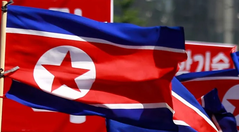 북한 국가. [AP]