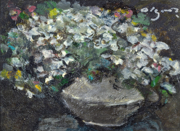 권옥연, 정물, 캔버스에 유채, 16.3&times;22.2cm