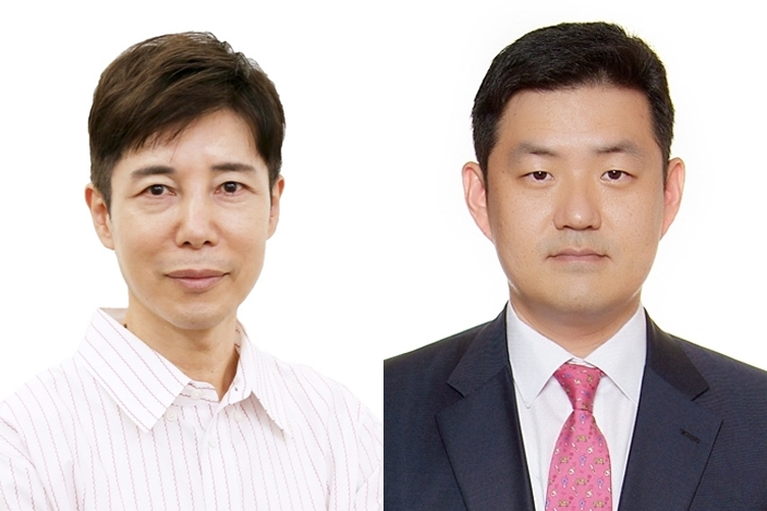 김진섭(왼쪽) 엔씨큐에이 대표이사 후보자와 이재진 엔씨아이디에스 대표이사 후보자. [엔씨소프트 제공]