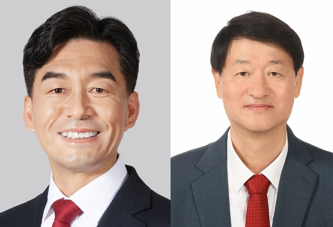 경북대 20대 총장 후보자로 선정된 허영우(왼쪽) 교수와 이형철 교수.[경북대 제공]