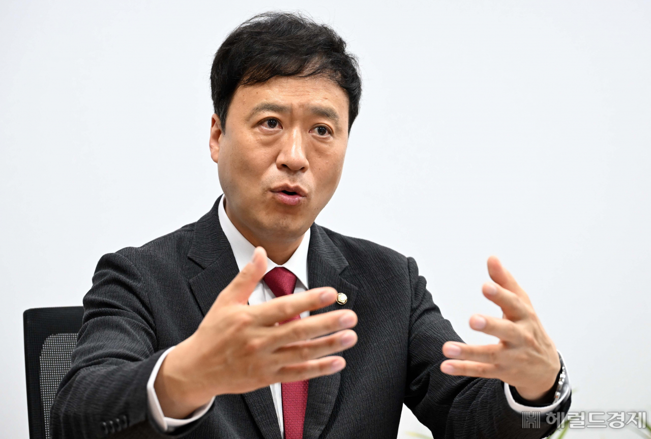 정성국 국민의힘 의원이 25일 오후 서울 여의도 국회 의원회관에서 헤럴드경제와 인터뷰를 하고 있다. 이상섭 기자