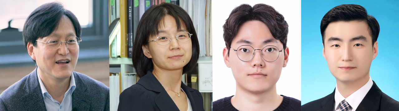 이번 연구를 수행한 연구진. 안진희(왼쪽부터) GIST 교수, 김미현 한국화학연구원 박사, 김모건 GIST 석사과정생. 노경섭 한국화학연구원 박사과정생.[GIST 제공]