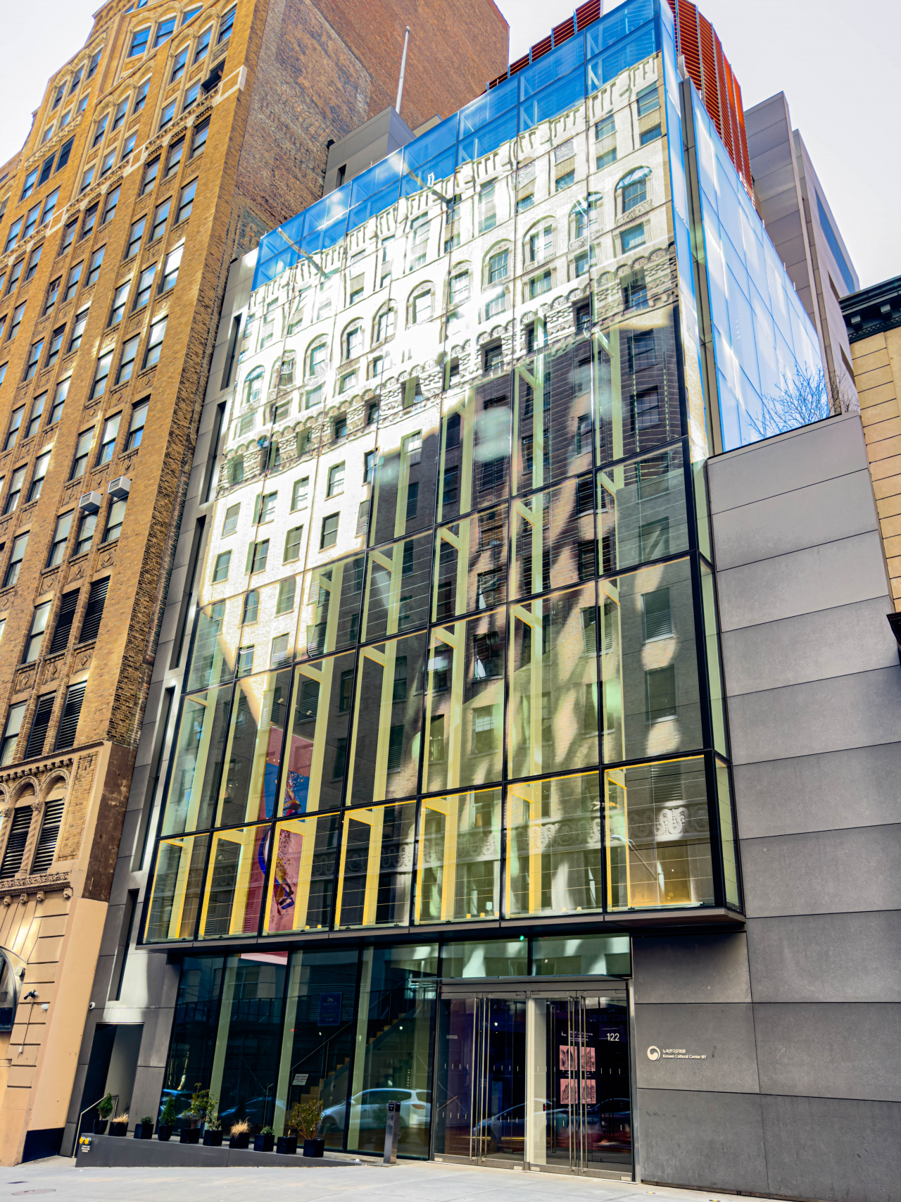 Exterior of the new Korean Cultural Center New York located in midtown Manhattan, New York (KCCNY)