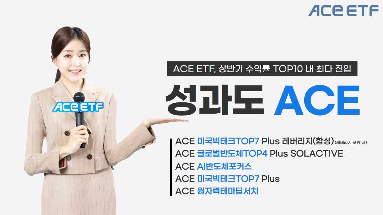 한투운용 ACE ETF, 상반기 수익률 TOP10 내 최다 [투자360]