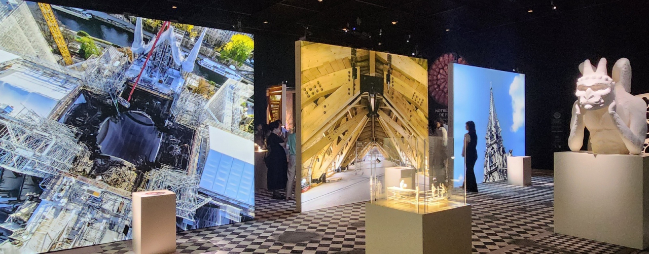 A special exhibition on Notre Dame Cathedral at the National Palace Museum of Korea in Seoul (Choi Si-young/The Korea Herald)