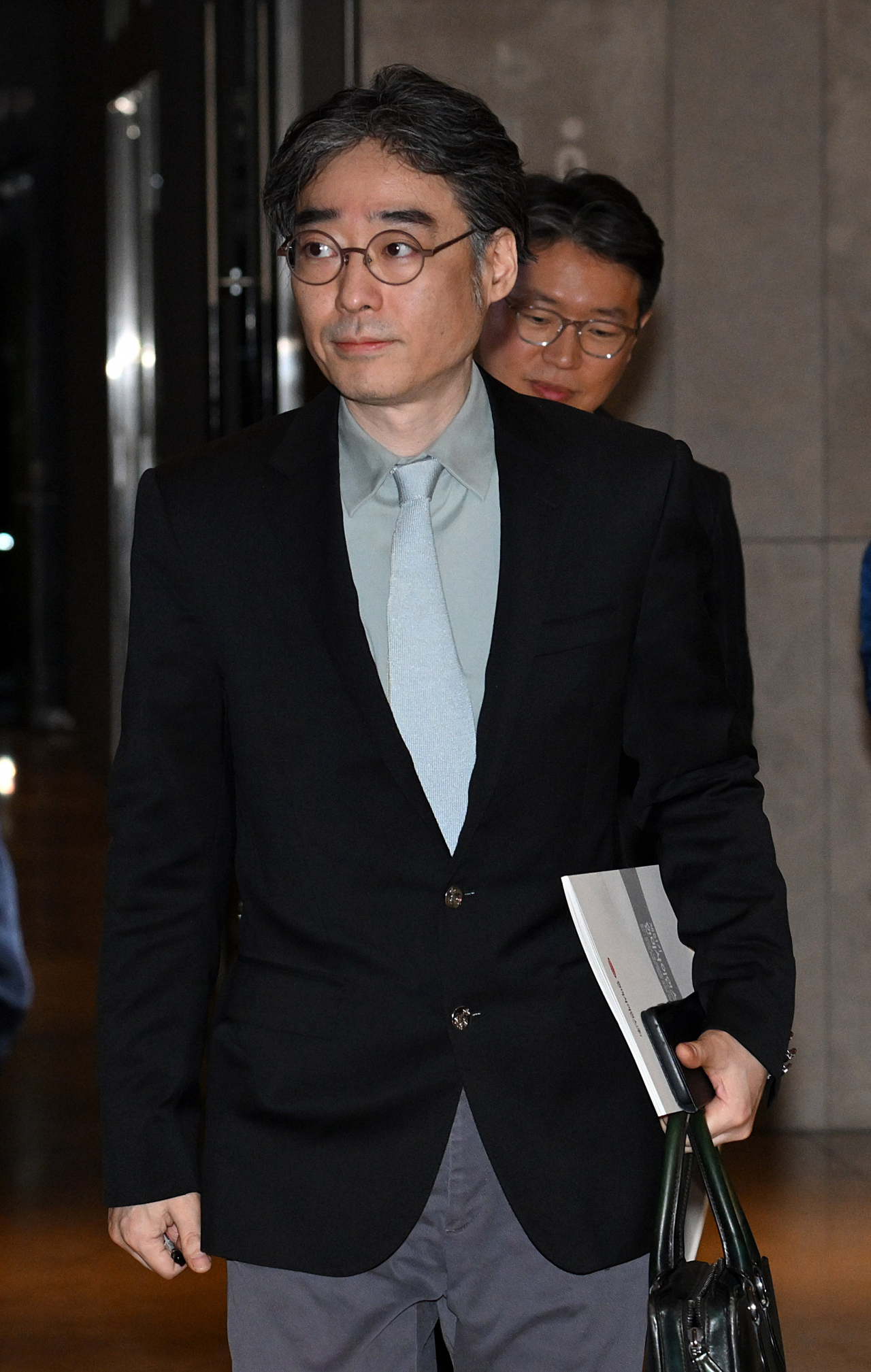 임종윤 한미약품 사장이 경기 화성시 수원과학대학교 신텍스(SINTEX)에서 열린 제51기 한미사이언스 정기주주총회에 참석하고 있다. 이상섭 기자