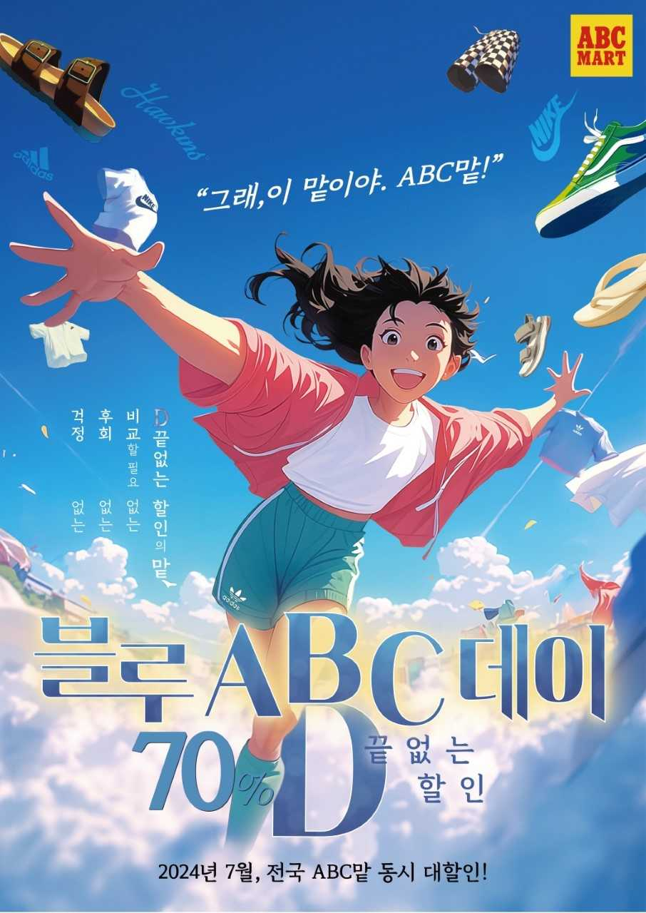 ABC마트가 여름 정기 세일 ‘블루 ABC데이’를 진행하고 있다. [ABC 마트 제공]