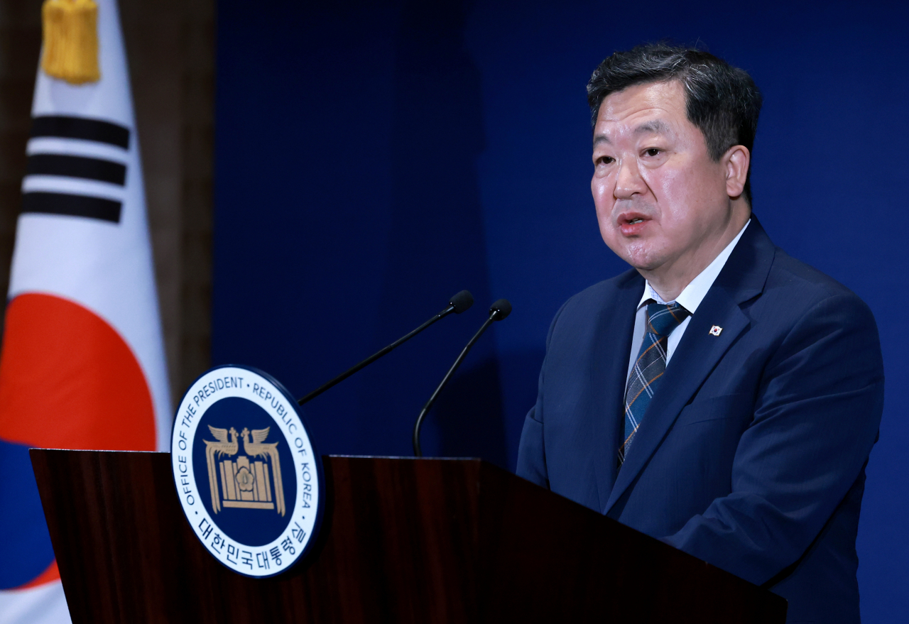 박춘섭 대통령실 경제수석이 10일(현지시간) 미국 워싱턴DC 한 호텔에 마련된 한국 기자단 프레스센터에서 윤석열 대통령의 북대서양조약기구(NATO·나토) 75주년 정상회의 일정 참석 등과 관련해 브리핑을 하고 있다. [연합]