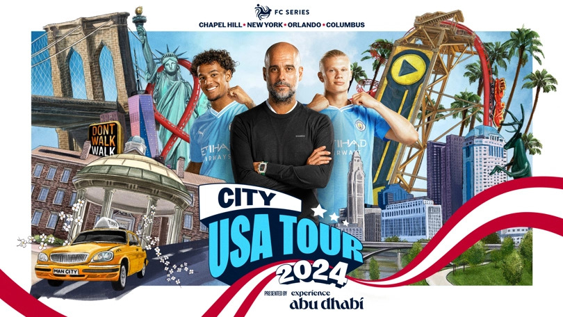 맨시티 usa tour 2024 포스터. [넥센타이어 제공]