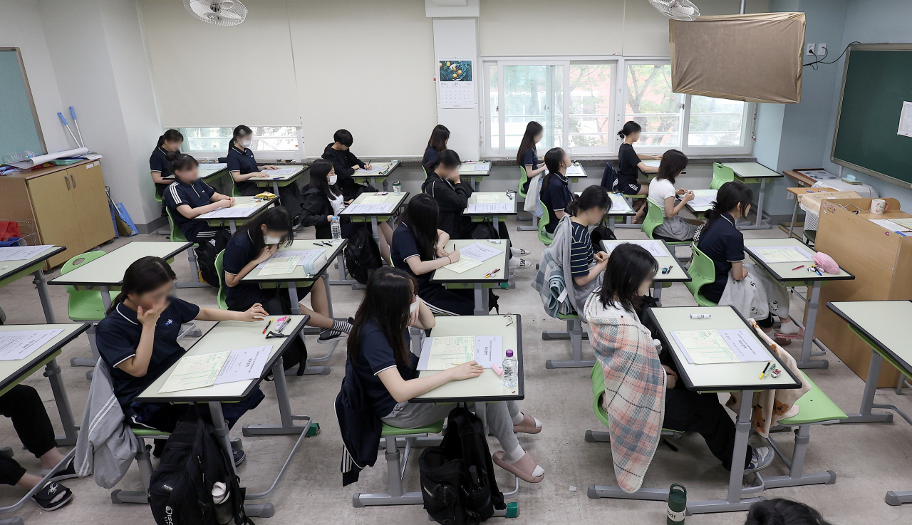 대구의 한 고등학교 교실. 연합뉴스