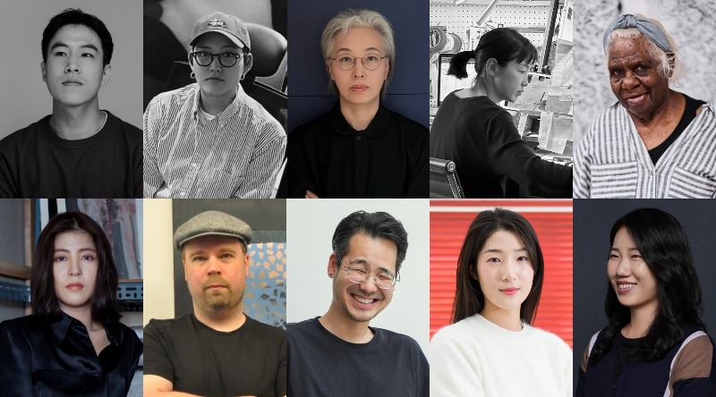 (왼쪽 상단부터 시계 방향으로) 강철규, 김시안, 김은진, 페이지 지영 문, 베티 머플러, 한진, 최지원, 이세준, 요헨 판크라트, 서원미.