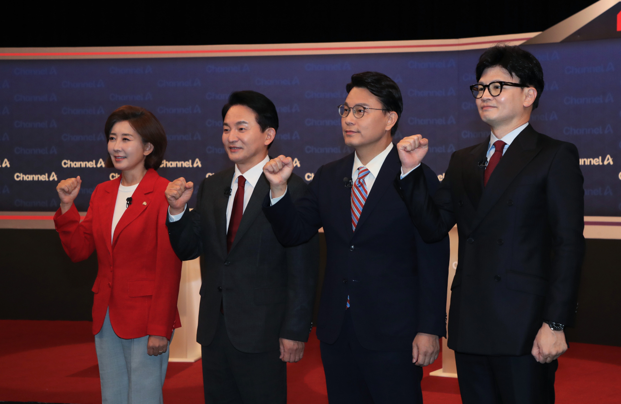 ‘더 격해진’ 與 당권 경쟁…元·羅 “여론조작·당무개입”-韓 “말장난, 몰상식” [이런정치]