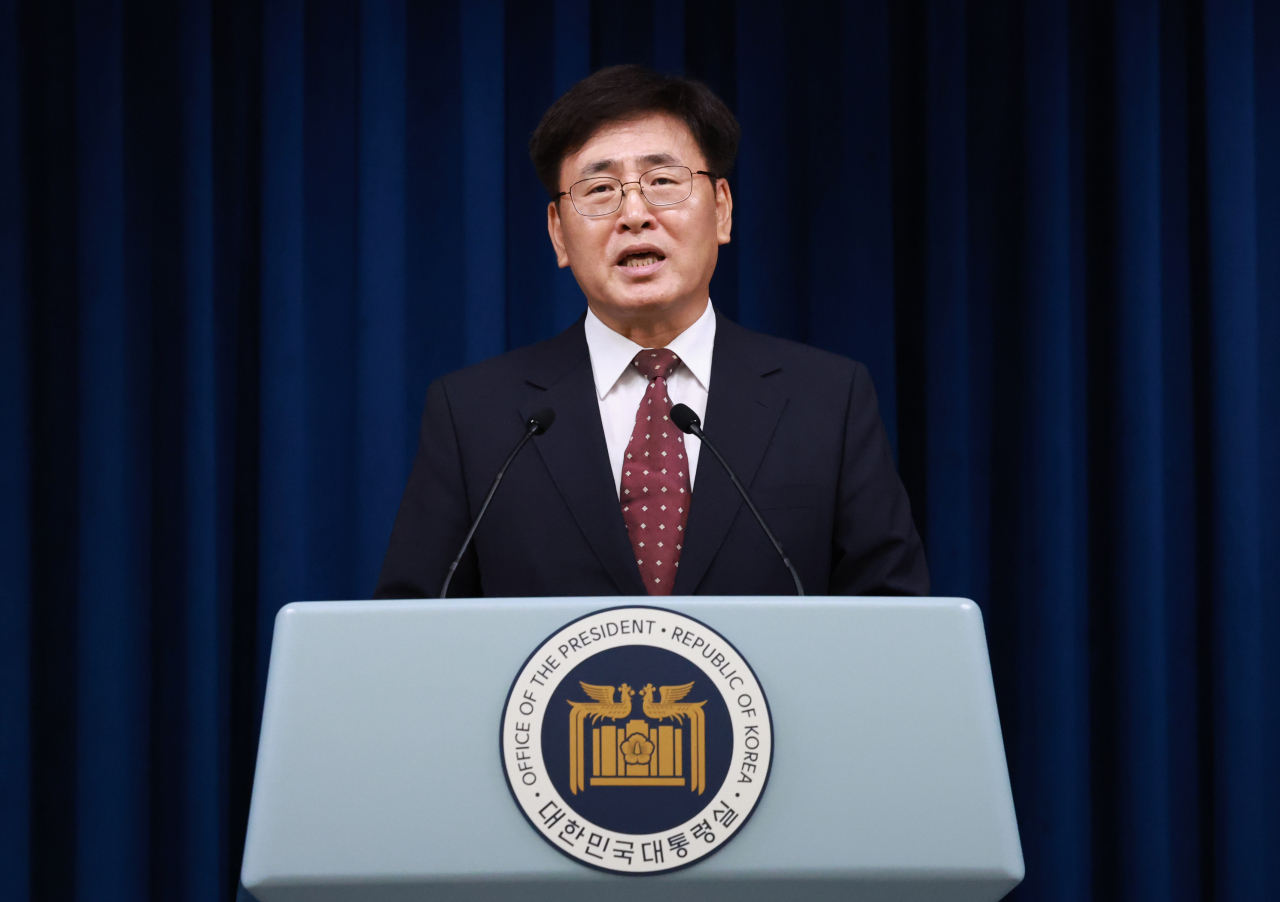 유상임 신임 과학기술정보통신부 장관 후보자가 18일 서울 용산 대통령실 청사에서 열린 인사브리핑에 참석해 소감을 말하고 있다. [연합]