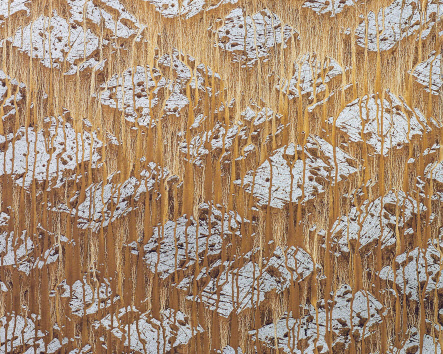 채성필, 르네상스 체크 240317, 캔버스에 천연 피그먼트, 73×92 cm, 2024