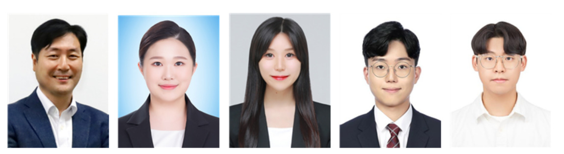 김창익(왼쪽부터) 교수, 박진영 석박통합과정, 김희선 박사과정, 고강욱 박사과정, 김민범 박사과정.[KAIST 제공]