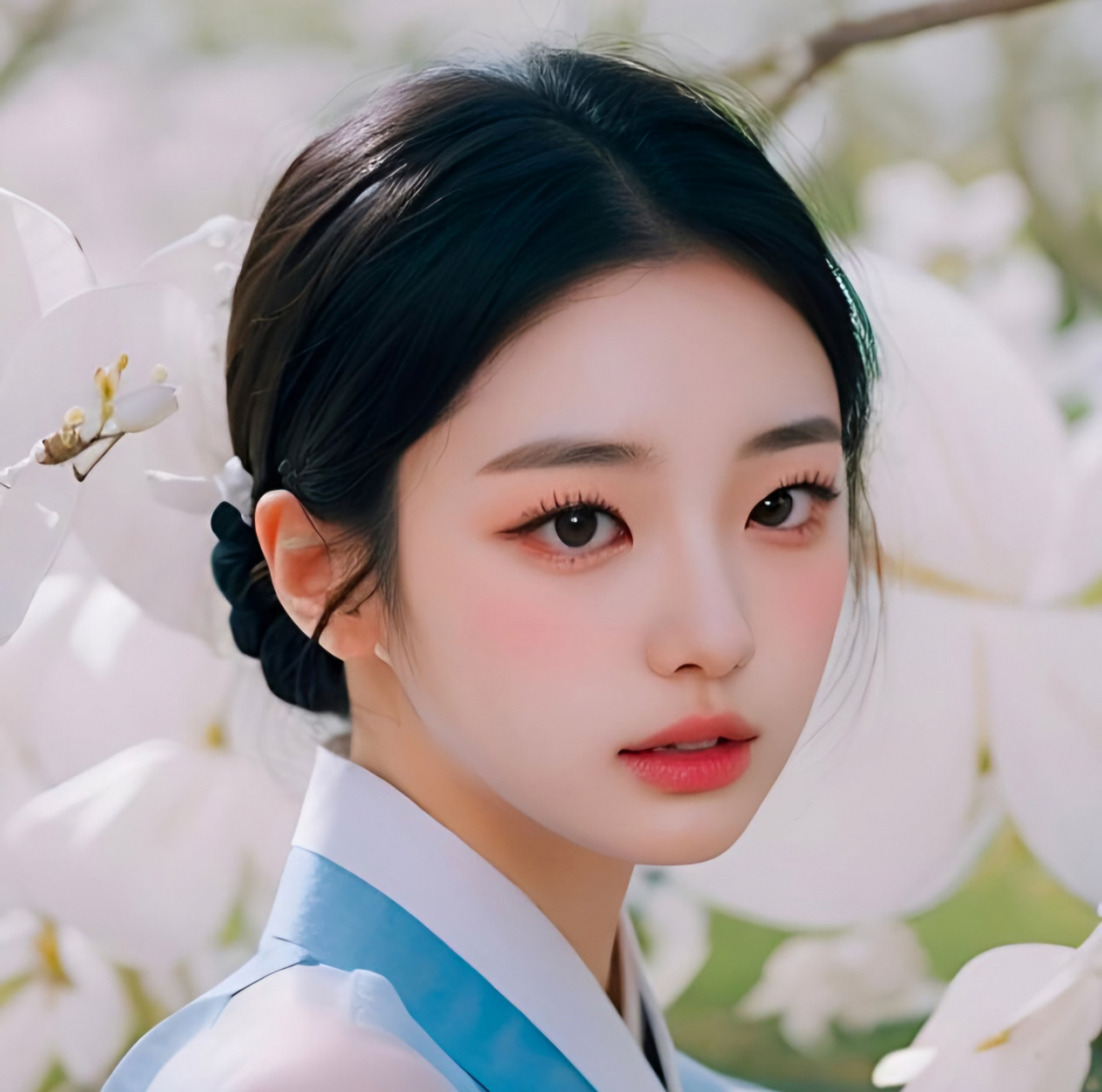 칼로 AI프로필의 한복 컨셉 프로필 사진. [카카오톡 갈무리]