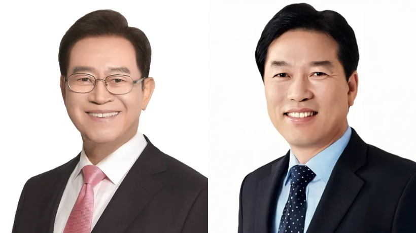 이종배(왼쪽) 국민의힘 의원과 정태호 더불어민주당 의원