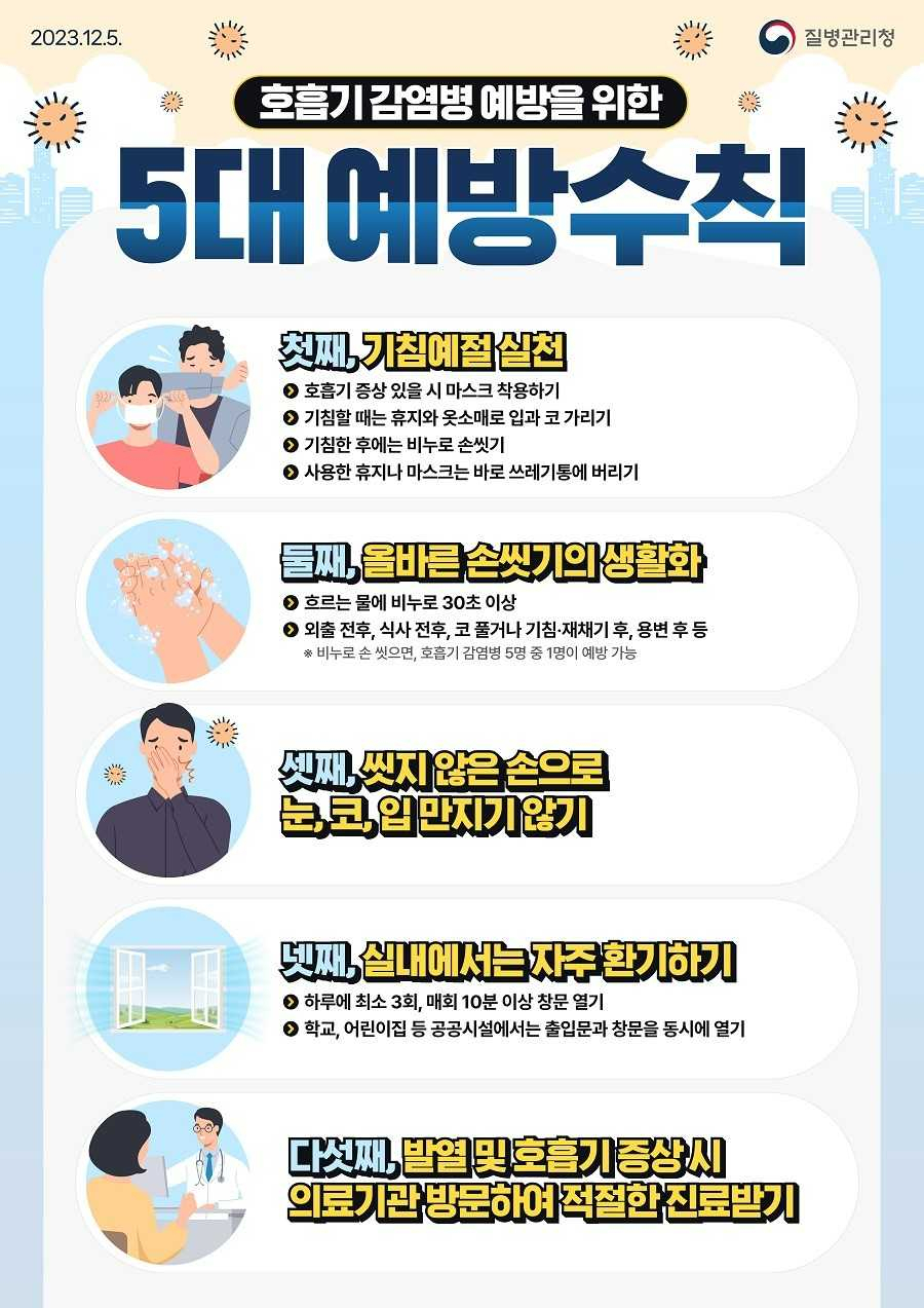 광주시, 백일해 등 휴가철 감염병 주의