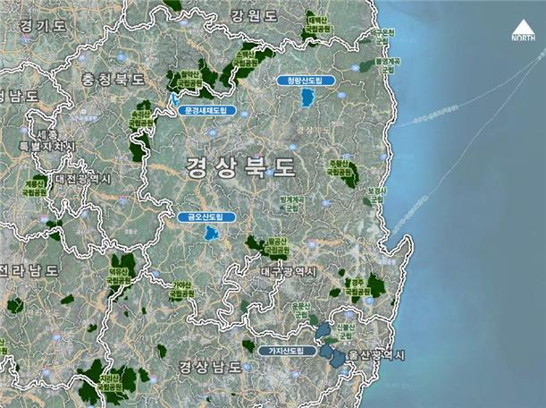 경북도 도립공원 위치도.[경북도 제공]