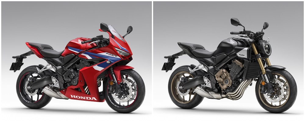 혼다 CBR650R(왼쪽), CB650R. [혼다코리아 제공]