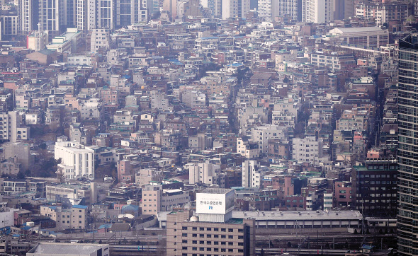 서울 용산구 내 노후주택 밀집지역 모습