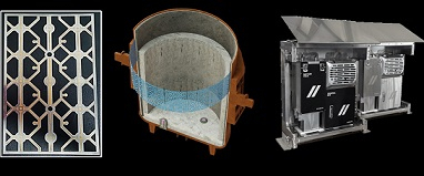 엑셀로가 일본에서 적용에 성공한 '스마트 레이들 솔루션'. 면센서(왼쪽부터), 스마트 레이들, 고온 무선통신장치. [엑셀로 제공]