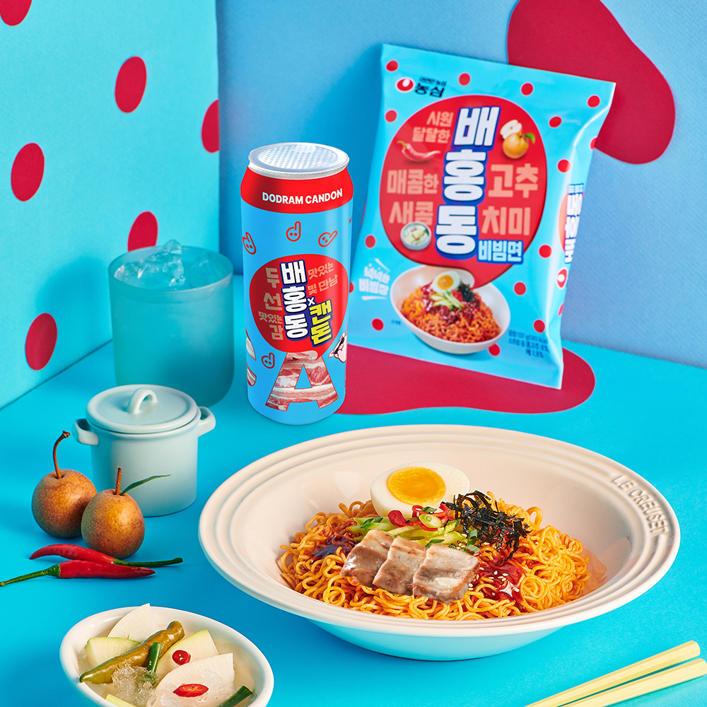 도드람 ‘캔돈’이 농심 '배홍동'과 협업한 제품 [도드람 제공]