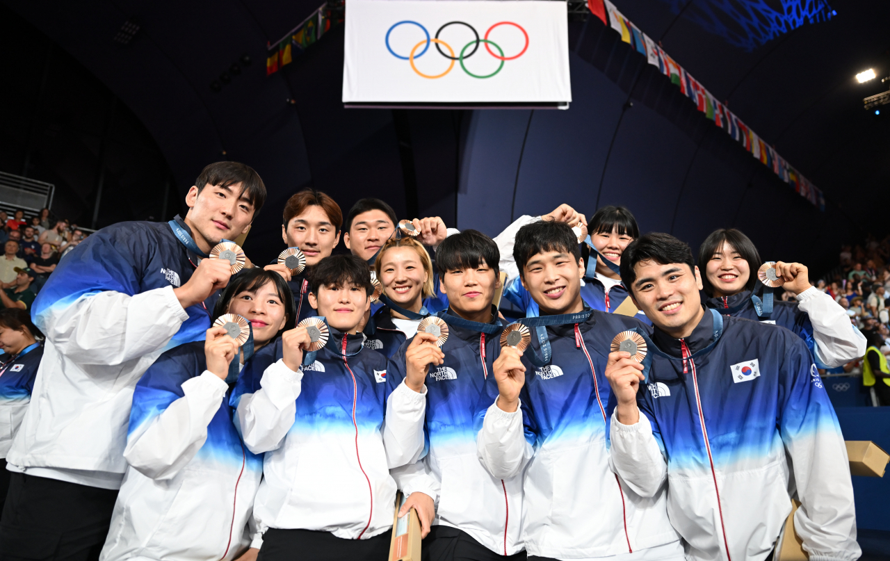 한국 유도, 혼성단체전 첫 메달…독일 꺾고 동메달 ‘쾌거’[파리2024]