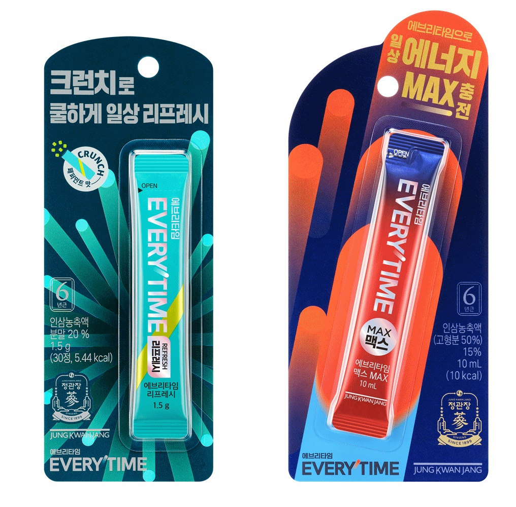 정관장 ‘에브리타임 리프레시·맥스’ 2종 [정관장 제공]