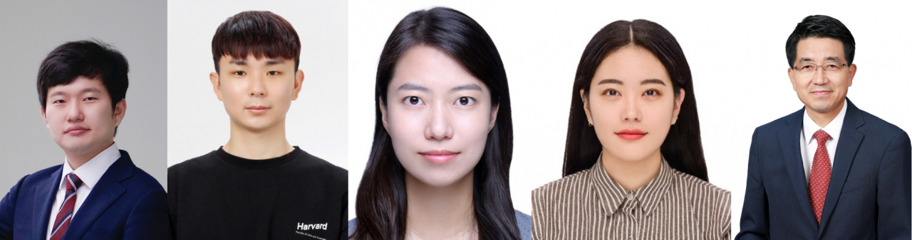 DGIST 양지웅 교수, 이경훈 석박사통합과정생, UNIST 최문기 교수, 유지수 석박사통합과정생, IBS 현택환 단장.[DGIST 제공]