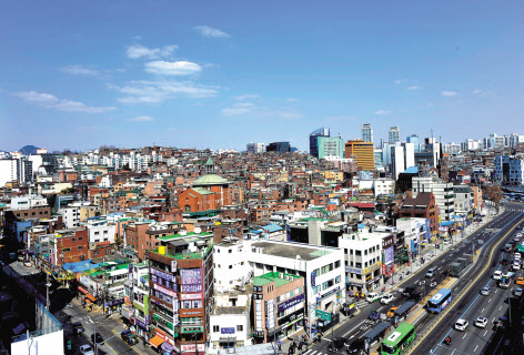 서울 서대문구 북아현동 개발 구역 일대 모습. [헤럴드DB]
