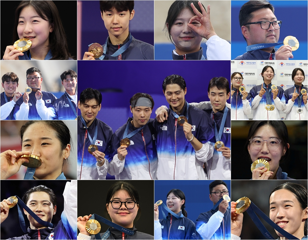 2024 파리 올림픽 금메달리스트들 [연합·사진공동취재단]