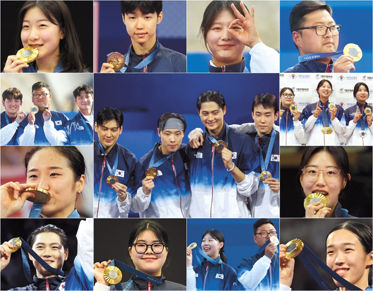 2024 파리 올림픽 금메달리스트들 [연합·사진공동취재단]