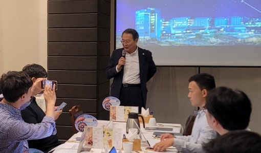 이건우 대구경북과학기술원(DGIST) 총장이 9일 열린 간담회에서 발언하고 있다. [DGIST 제공]