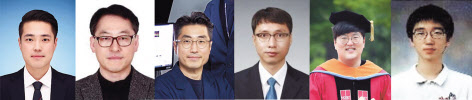 김현탁(왼쪽부터) 한국화학연구원 박사, 울산과학기술원의 권태혁·강석주·이근식 교수, 박재현 박사, 문진홍 석박사통합과정생