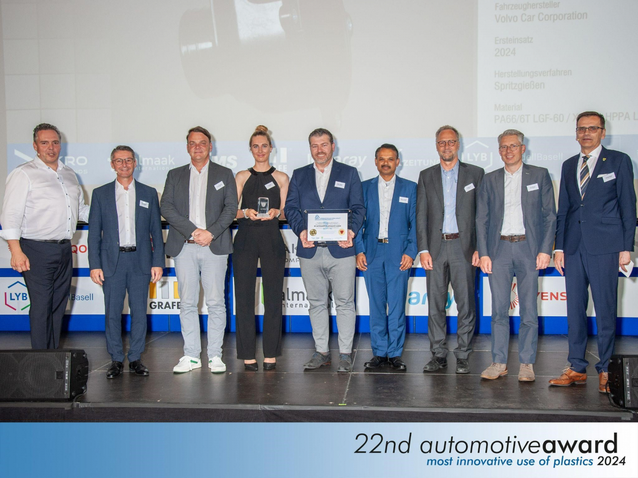 사이언스코 팀이 6월 28일 독일 본에서 열린 빌더 어원드 나이트(Bilder Award Night) 2024에서 ‘SPE Automotive Award’를 수상했다.