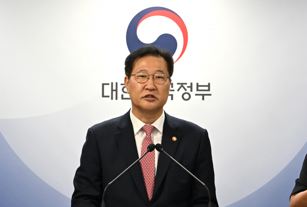 박성재 법무부 장관이 13일 오전 서울 종로구 정부서울청사에서 2024년 광복절 특별사면 브리핑을 하고 있다. 임세준 기자