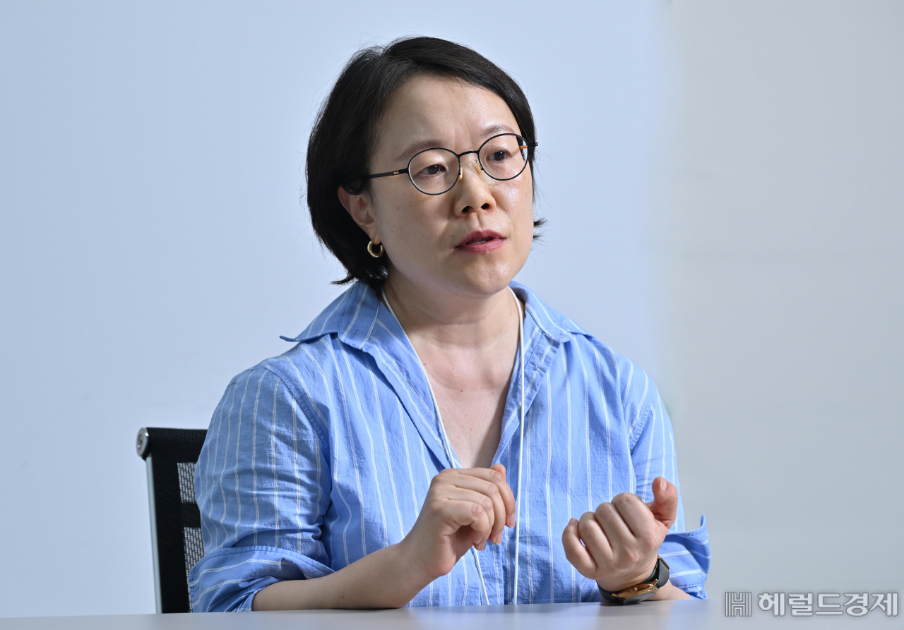 박지예 티캐스트 씨네큐브팀장이 8일 서울 광화문 흥국생명빌딩에서 헤럴드경제와 인터뷰를 하고 있다. 임세준 기자