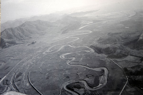 1960년대 순천만과 동천 항공사진. [순천시 제공]