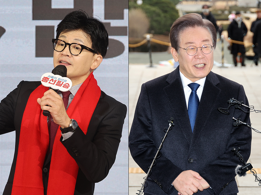 한동훈 국민의힘 대표(왼쪽)와 이재명 더불어민주당 대표 [연합]