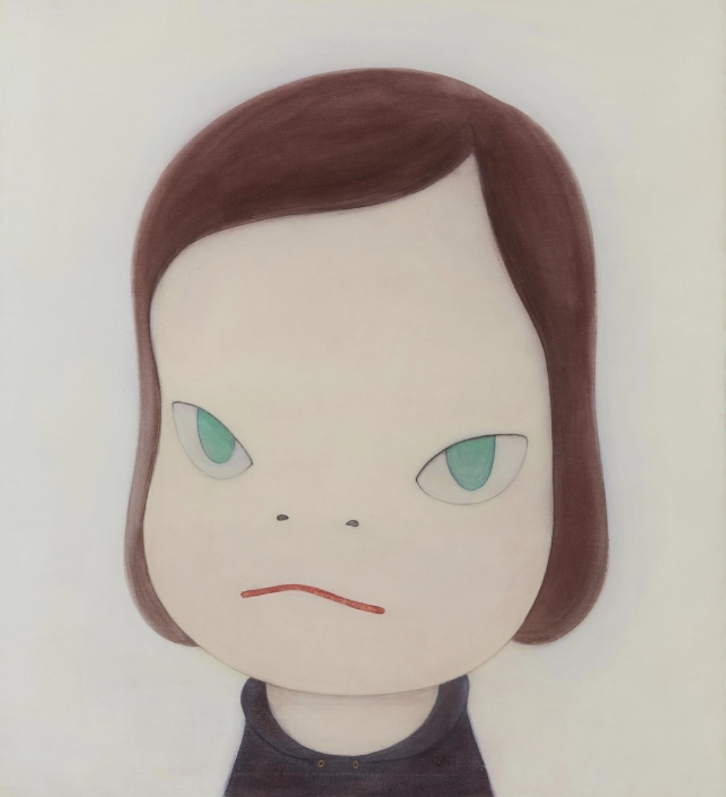 나라 요시토모, Green Eyes, 120x110cm, 캔버스에 아크릴, 2000. [서울옥션]