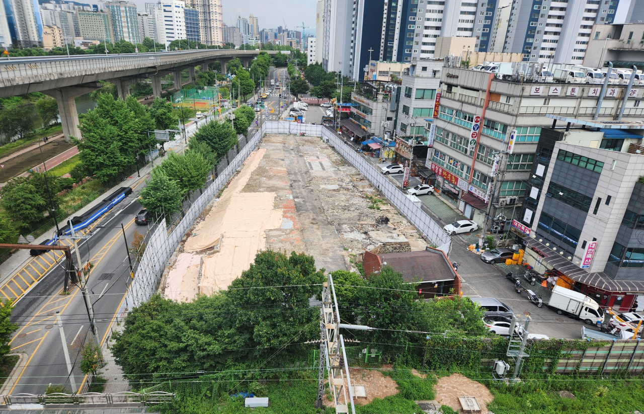 서울 성동구는 마장동 먹자골목 부지에 공영주차장을 조성한다. 사진은 마장동 먹자골목 부지 전경.[성동구 제공]