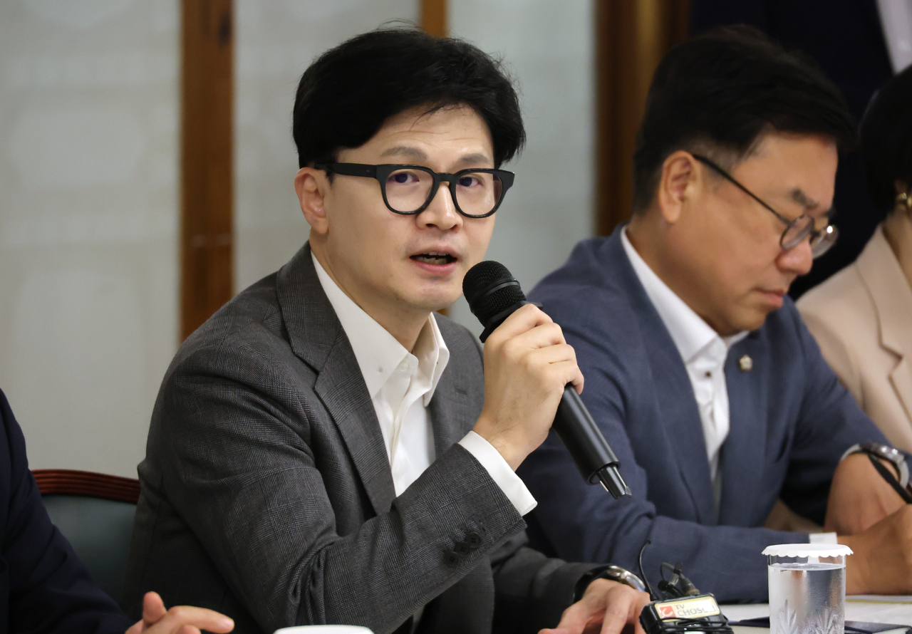 국민의힘 한동훈 대표가 25일 서울 종로구 삼청동 총리공관에서 열린 고위당정협의회에서 발언하고 있다. [연합]