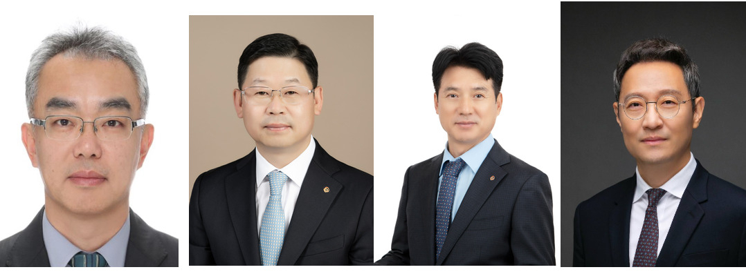문경원(왼쪽부터) 한화임팩트/사업부문 대표이사, 이구영 한화파워시스템 대표이사, 류양식 한화모멘텀 대표이사, 김종호 한화자산운용 대표이사. [한화 제공]