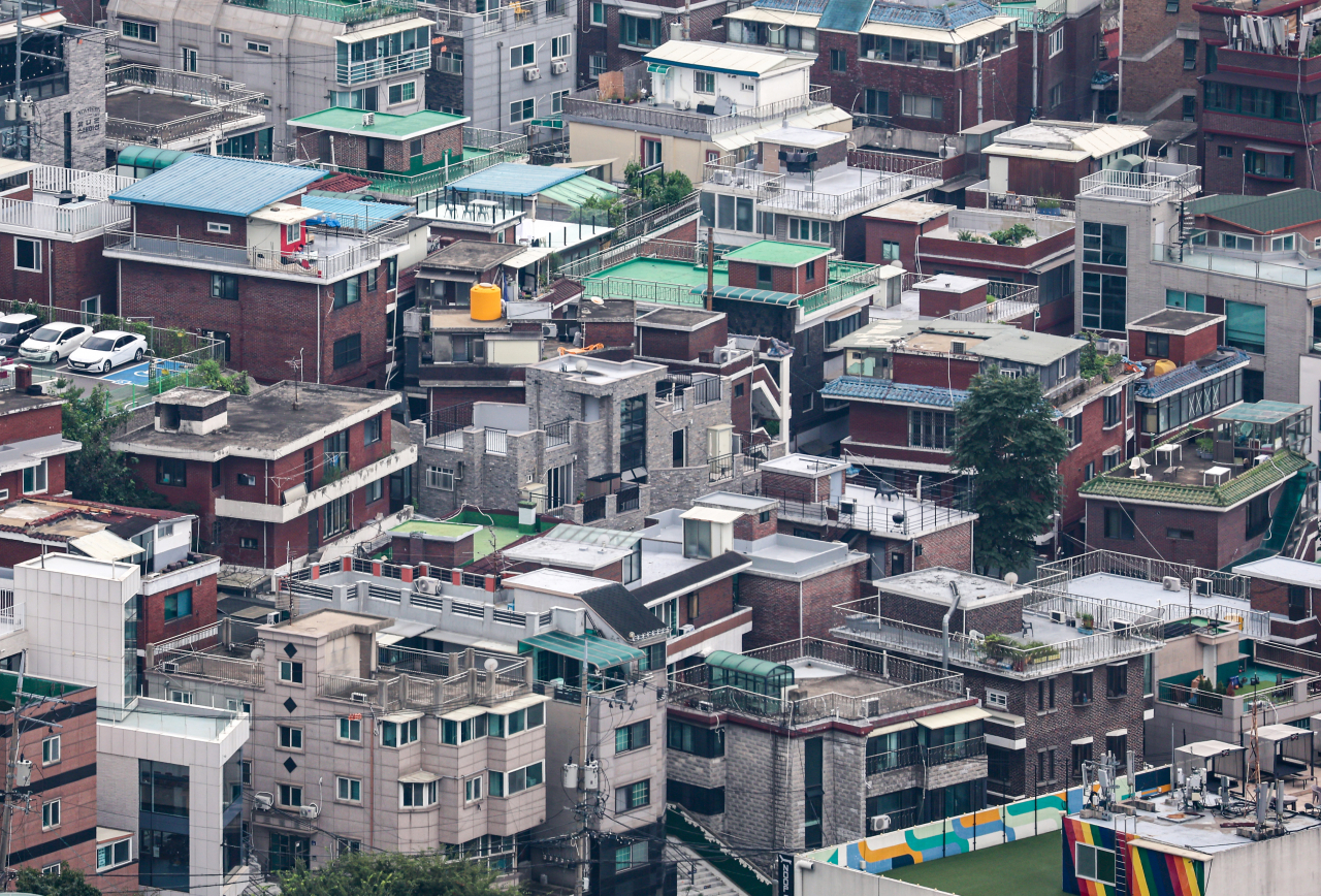 지난달 8일 오후 서울 시내 빌라 등 주거단지의 모습. [연합]